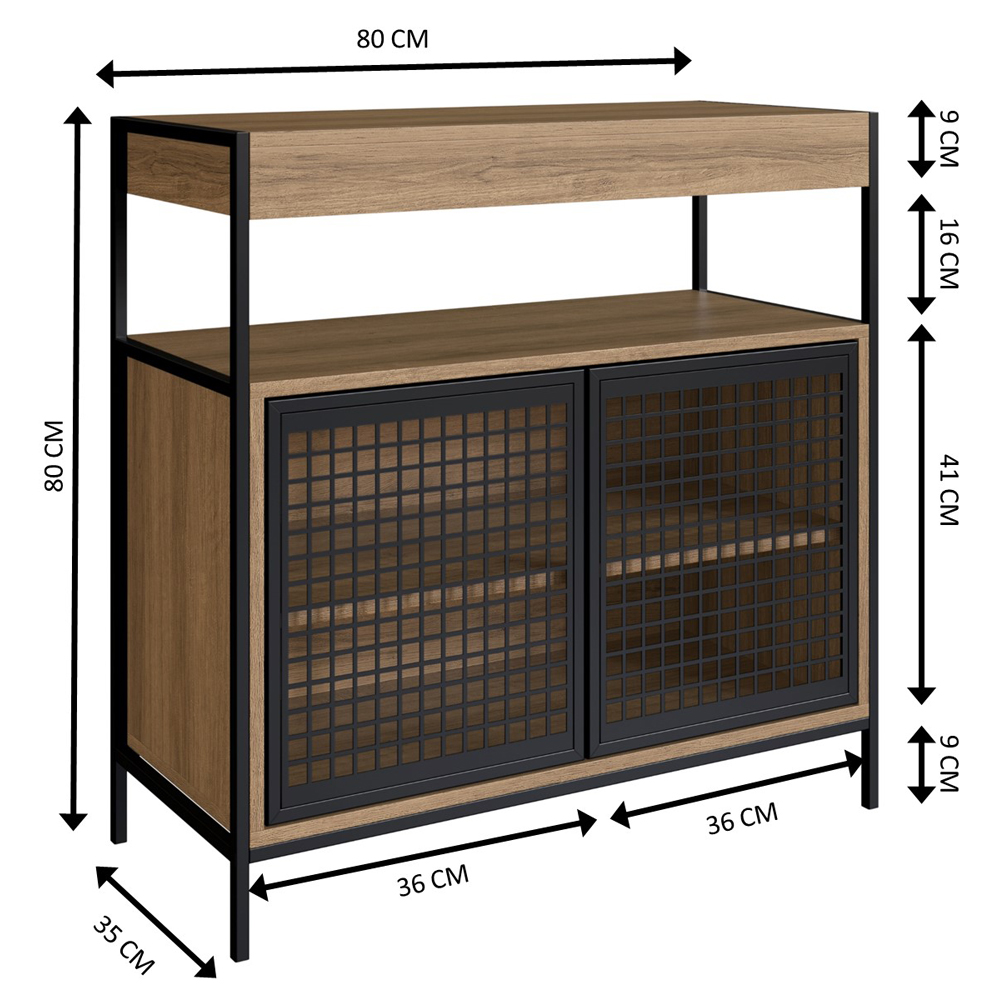 Armario Gabinete Industrial Banheiro P1038 Mel PP Milani Store