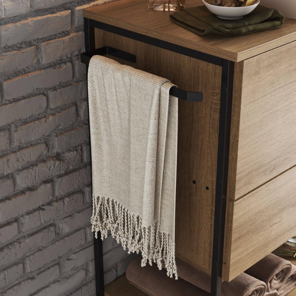 Balcão Gabinete Para Banheiro 80x37x79cm P1028 Mel Placa e Ponto