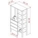 Closet Industrial 3 Gavetas com Cabideiro Branco