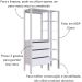 Closet Industrial 3 Gavetas com Cabideiro Branco