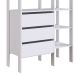 Closet Industrial 3 Gavetas com Cabideiro Branco