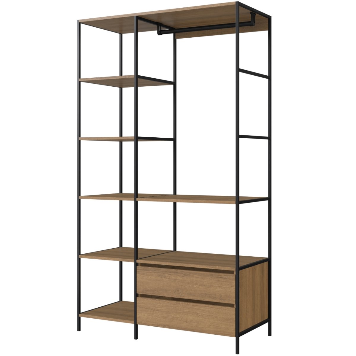 Closet Industrial com Estrutura Metálica Preto / Mel