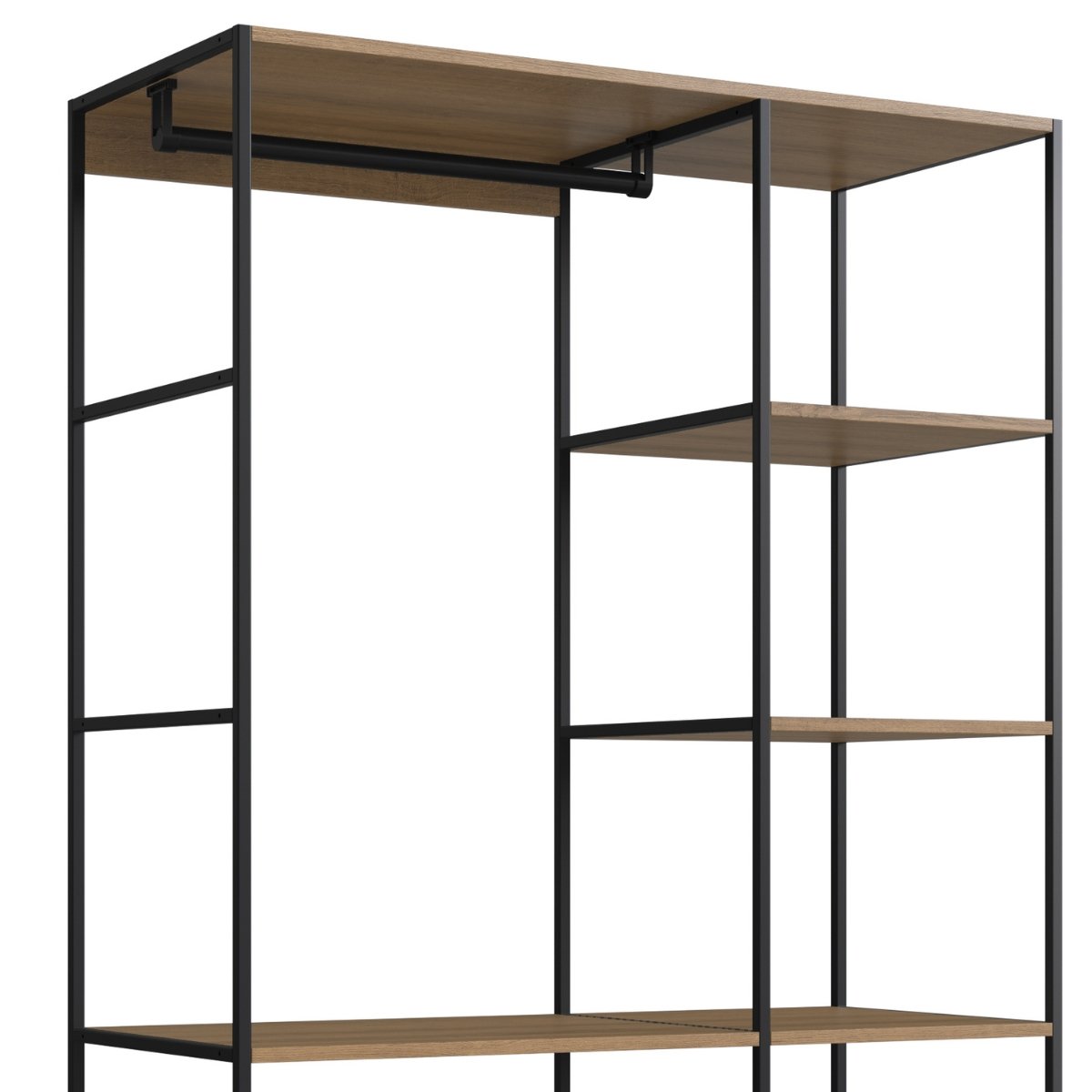 Closet Industrial com Estrutura Metálica Preto / Mel