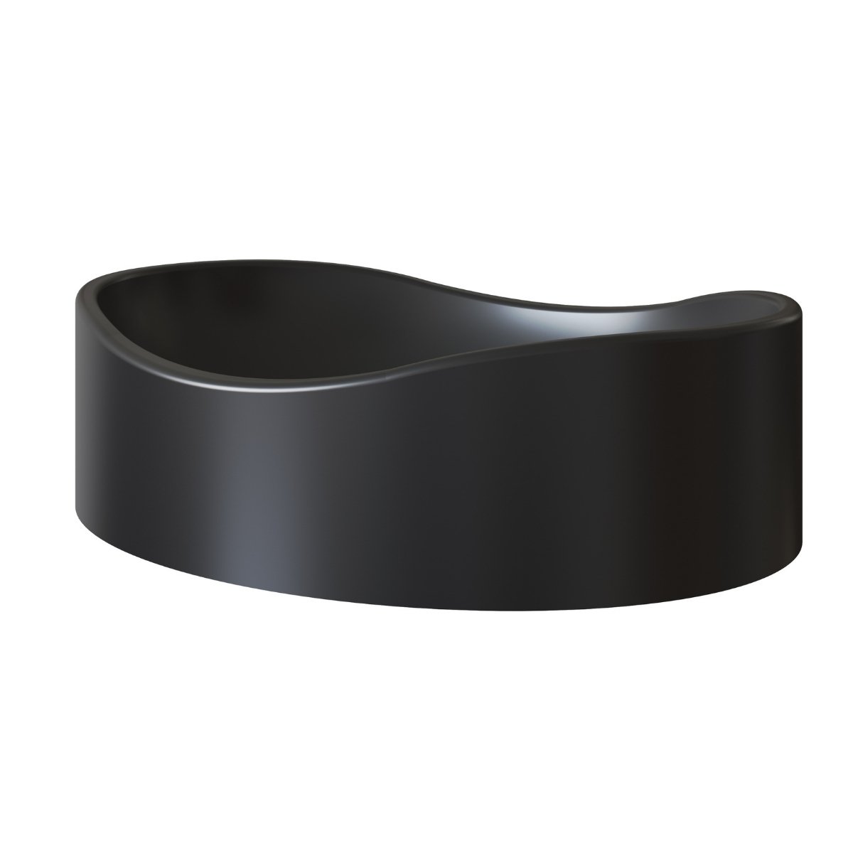 Cuba Lavatório para Gabinete de Banheiro Berlin Preto