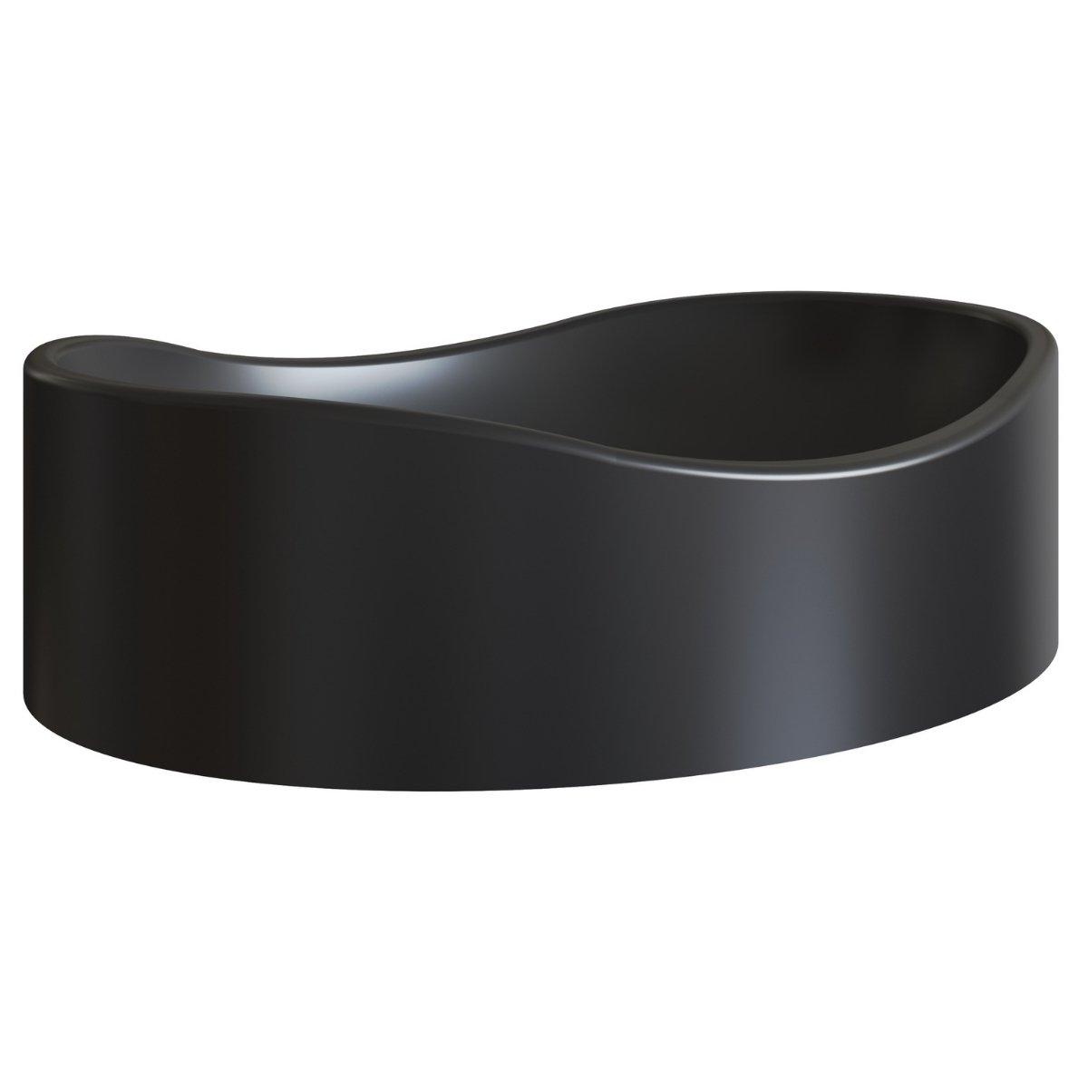 Cuba Lavatório para Gabinete de Banheiro Berlin Preto