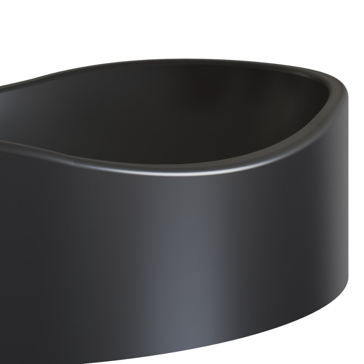 Cuba Lavatório para Gabinete de Banheiro Berlin Preto