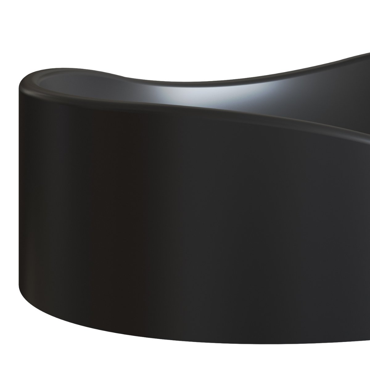 Cuba Lavatório para Gabinete de Banheiro Berlin Preto