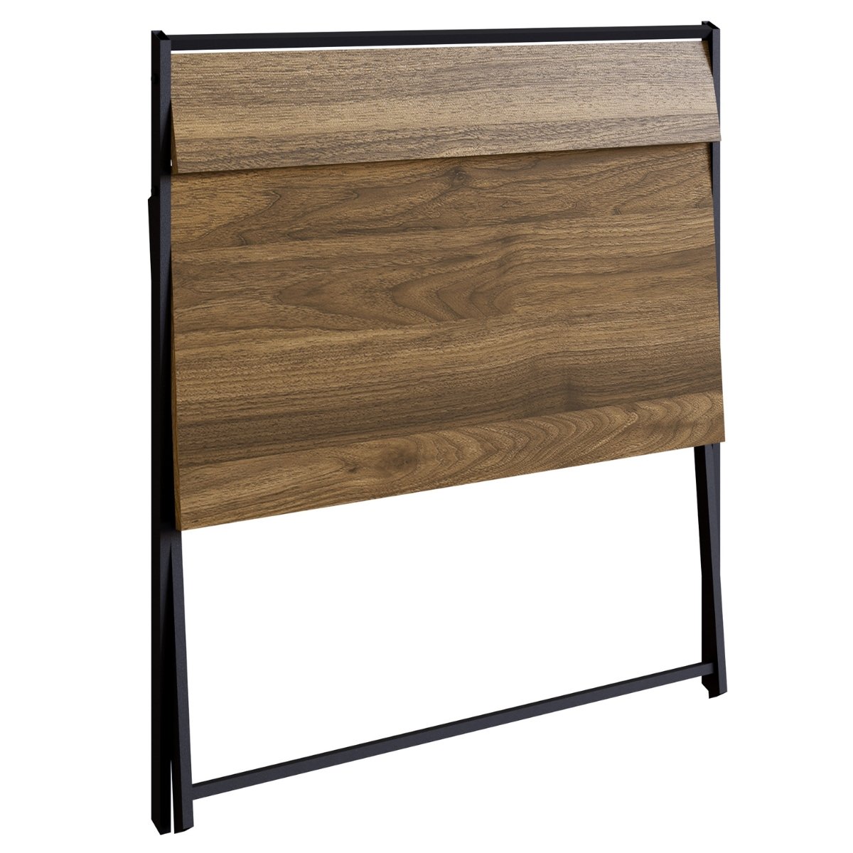 Escrivaninha Industrial Dobrável para Notebook Preto / Noce Oro