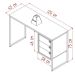 Escrivaninha Mesa Para Computador Industrial 3 Gavetas Mel