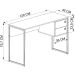 Escrivaninha Mesa de Computador Industrial 2 Gavetas Branco