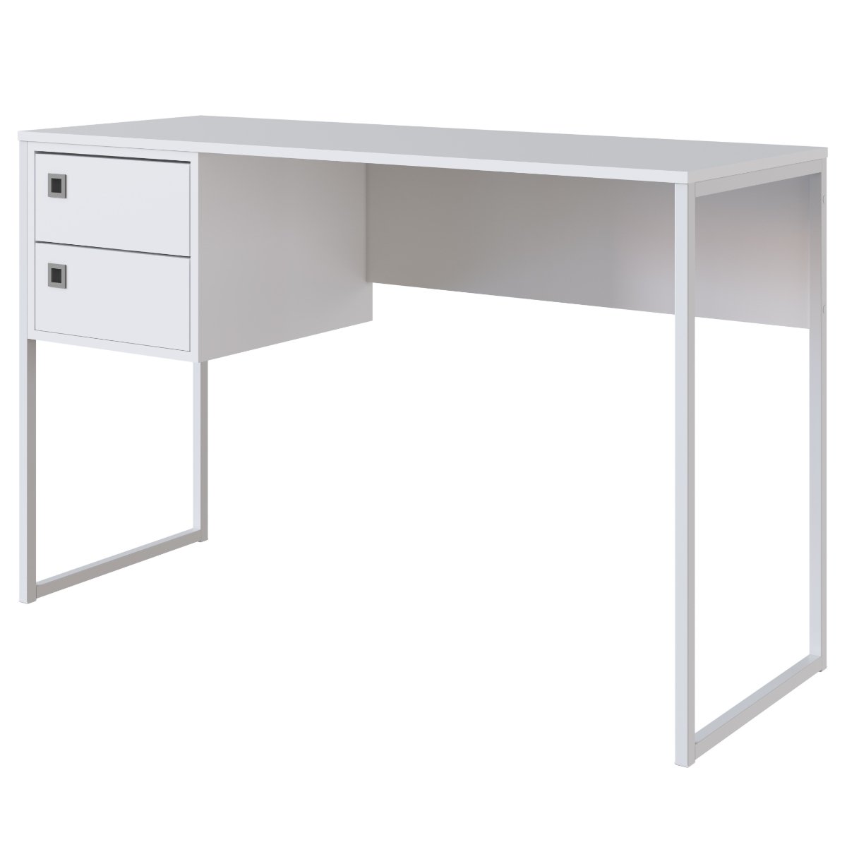 Escrivaninha Mesa de Computador Industrial 2 Gavetas Branco