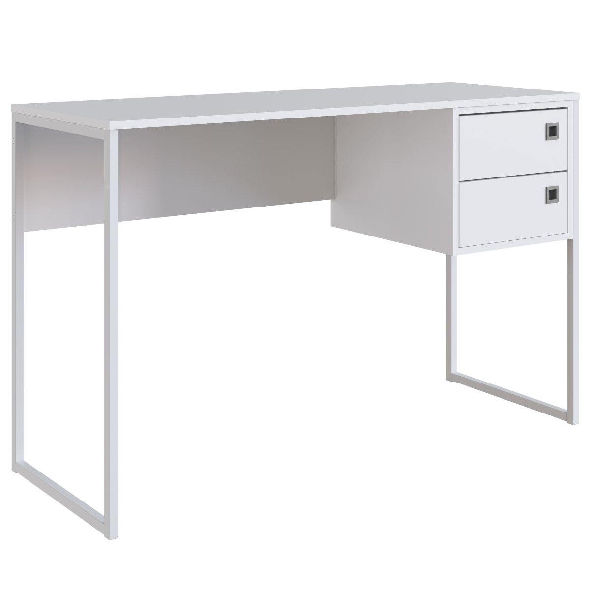 Escrivaninha Mesa de Computador Industrial 2 Gavetas Branco
