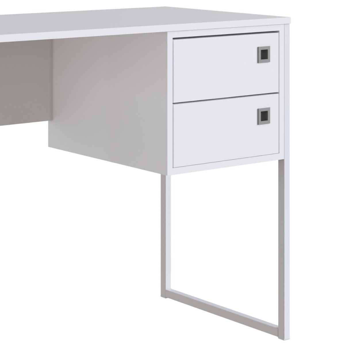Escrivaninha Mesa de Computador Industrial 2 Gavetas Branco