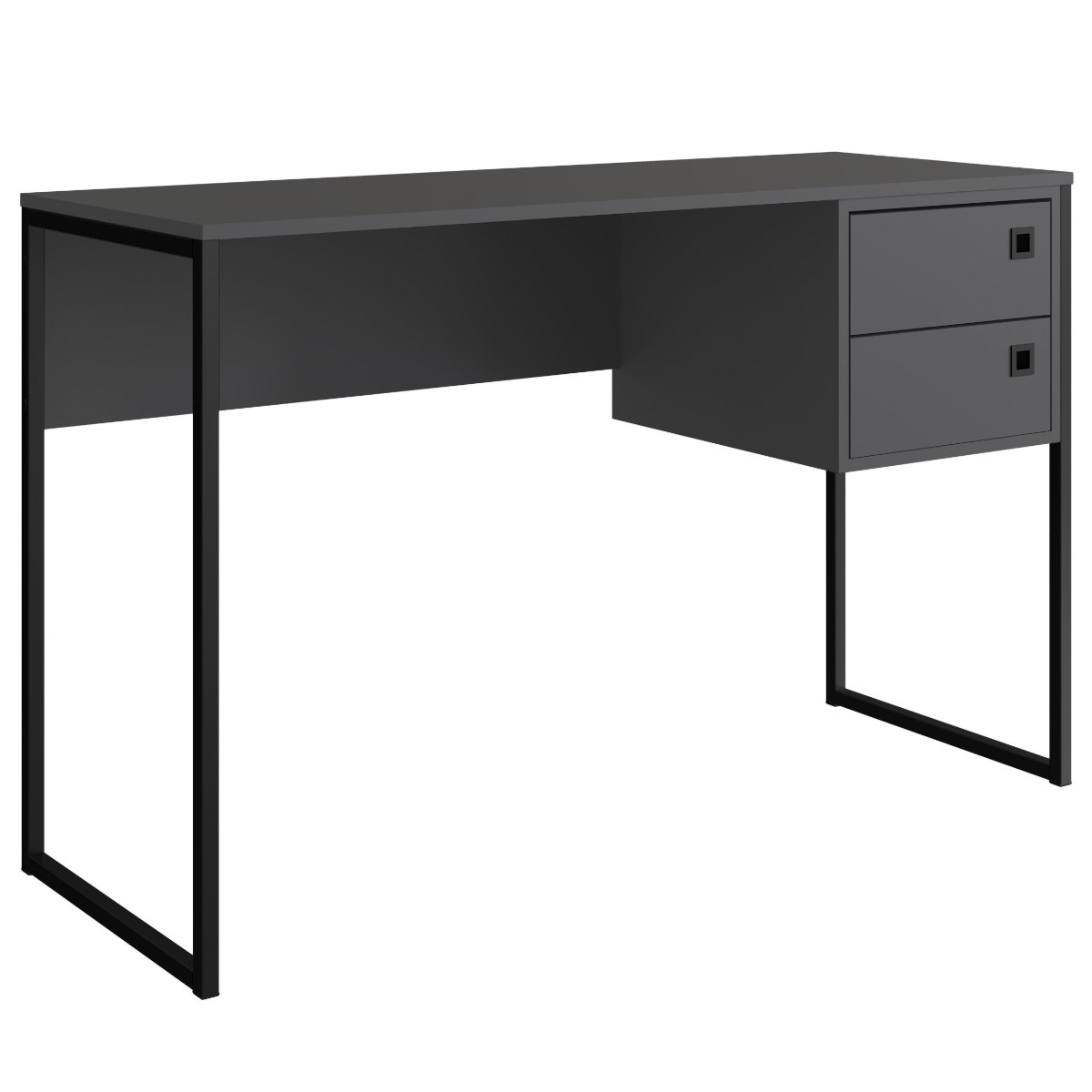 Escrivaninha Mesa de Computador Industrial 2 Gavetas Grafite