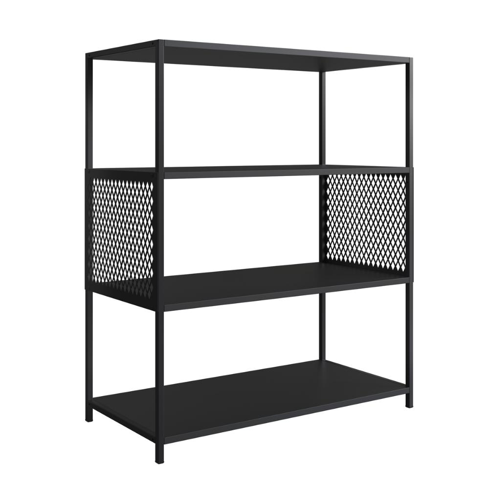 Estante Industrial Média para Livros Studio Prateleira Escritório P1024 Preta