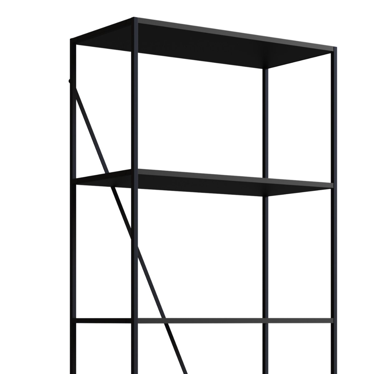 Estante Industrial com 2 Portas e Estrutura Metálica Preto