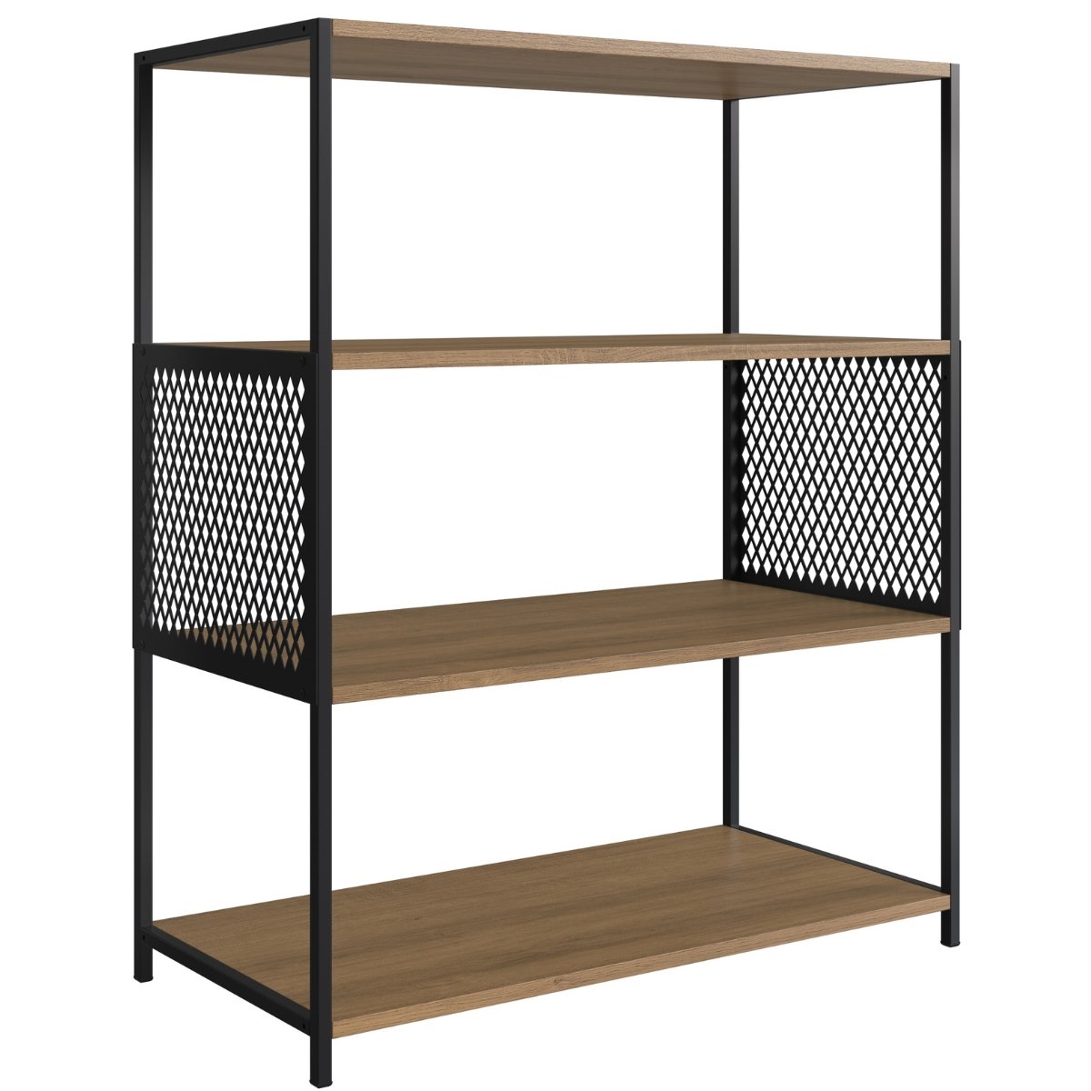 Estante Industrial e Aparador Com 3 Prateleiras Mel