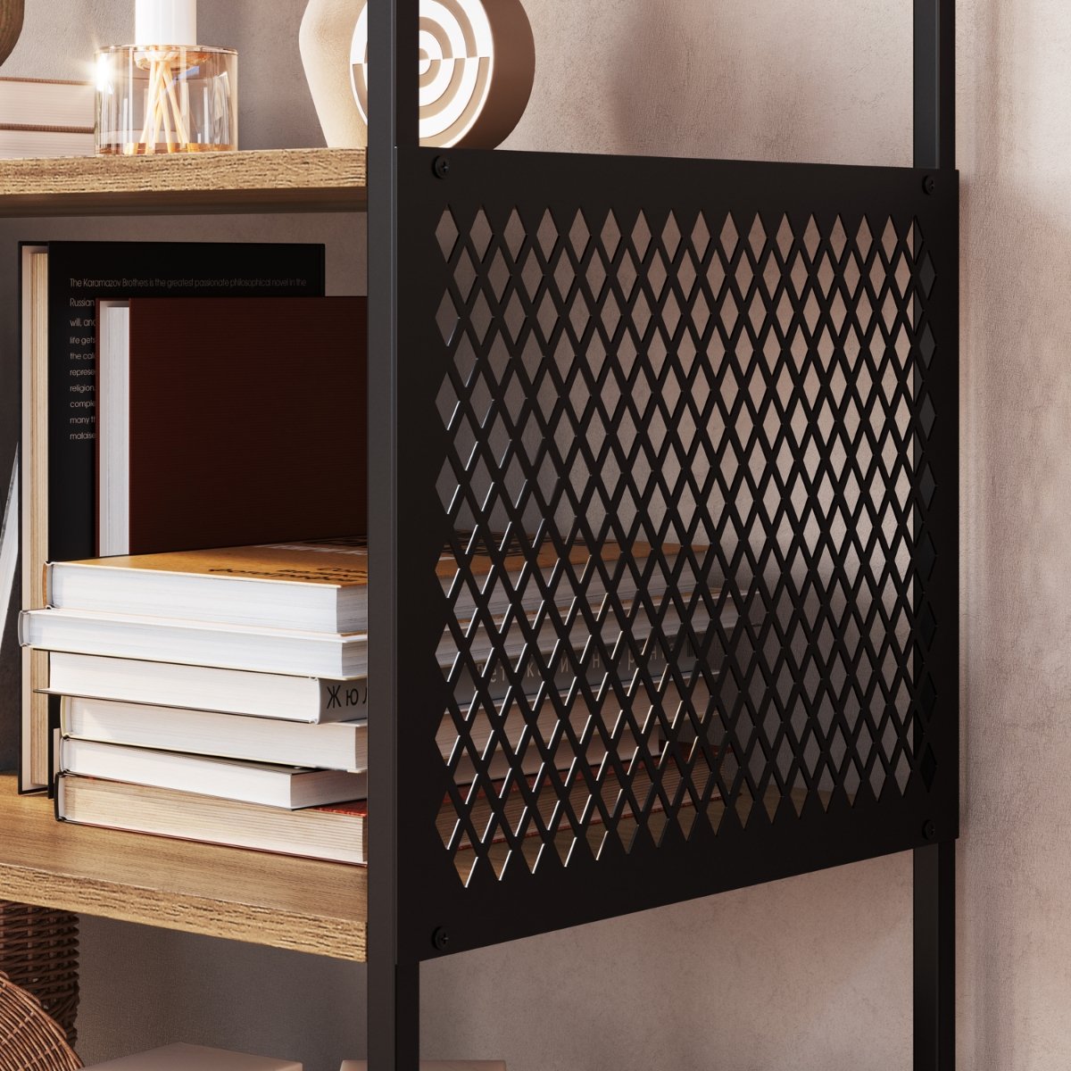 Estante Industrial e Aparador Com 3 Prateleiras Mel