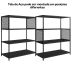 Estante Industrial e Aparador Com 3 Prateleiras Preto