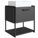 Gabinete Suspenso Banheiro 50x38,5x54cm Porta e Cuba Grafite Industrial