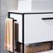 Gabinete para Banheiro Industrial Suspenso com Porta Basculante Branco