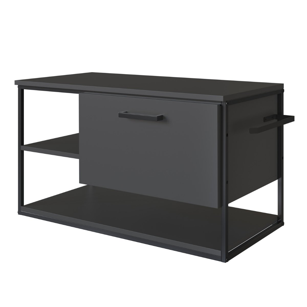 Gabinete para Banheiro Industrial Suspenso com Porta Basculante Grafite