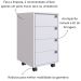 Gaveteiro Multiuso 4 Gavetas com Rodízios Branco