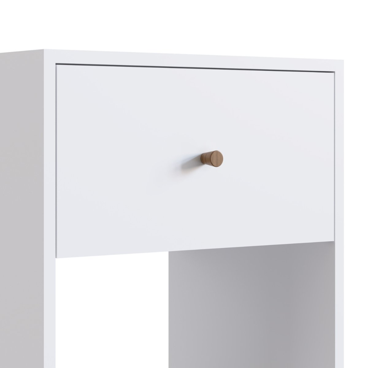 Mesa Apoio Lateral e de Cabeceira com Gaveta Retrô Branco