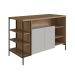 Mesa Bancada Ilha Industrial Gourmet 2 Portas Mel / Arenas
