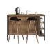 Mesa Bancada Ilha Industrial Gourmet 2 Portas Mel / Grafite