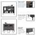 Mesa Bancada de Cozinha Industrial Gourmet Mel / Grafite