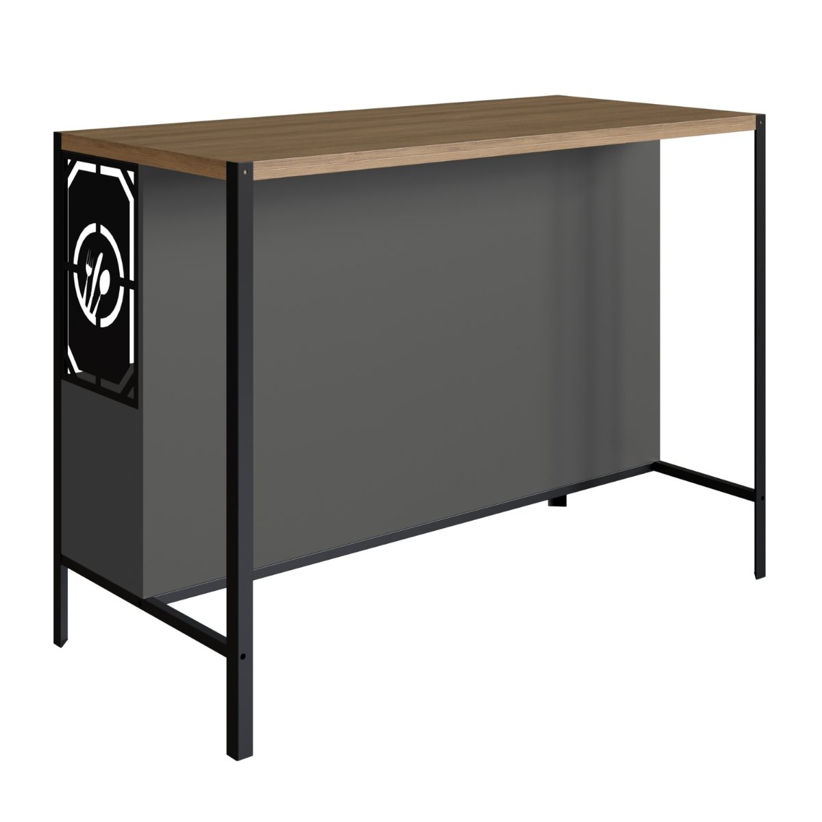 Mesa Bancada de Cozinha Industrial Gourmet Mel / Grafite