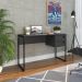 Mesa De Computador Escrivaninha Com Gaveta em Grafite 120cm Placa e Ponto Estilo Industrial