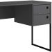 Mesa De Computador Escrivaninha Com Gaveta em Grafite 120cm Placa e Ponto Estilo Industrial