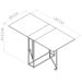 Mesa Dobrável de Metal Estilo Industrial Multiuso Preto / Mel