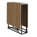 Mesa Dobrável de Metal Estilo Industrial Multiuso Preto / Mel