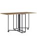 Mesa Dobrável de Metal Estilo Industrial Multiuso Preto / Mel