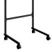 Mesa de Apoio Lateral com Rodízio Ajustável para Sofá Preto / Noce Oro