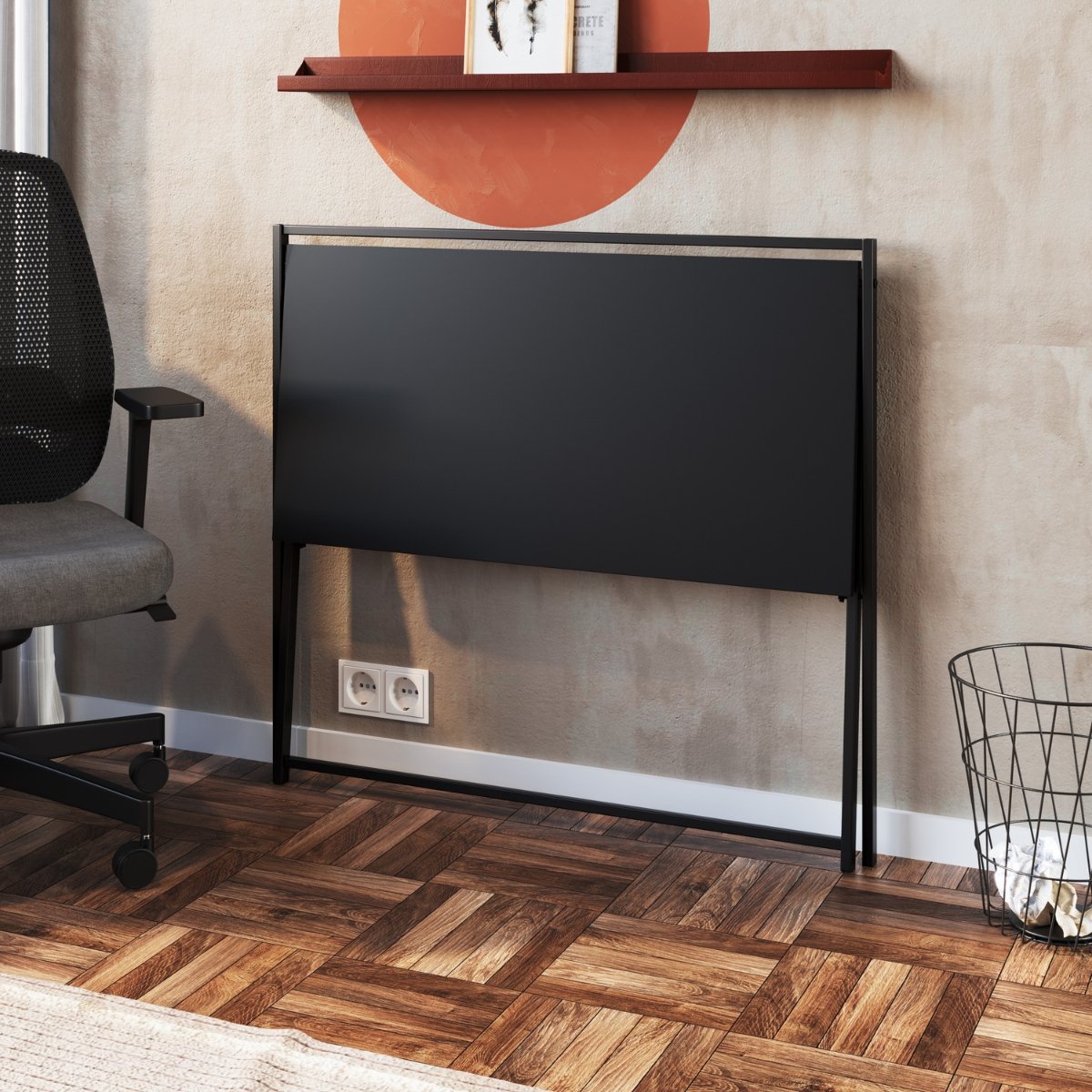 Mesa e Escrivaninha Dobrável Simples Multiuso Grafite