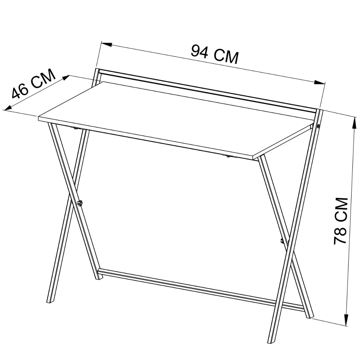Mesa e Escrivaninha Dobrável Simples Multiuso Mel