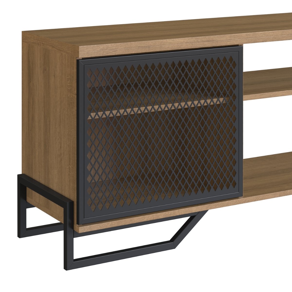 Rack Industrial com 2 Portas e Estrutura de Metal Mel