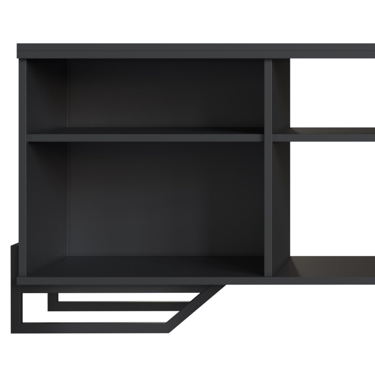 Rack Industrial com 2 Portas e Estrutura de Metal Preto