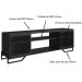 Rack Industrial com 2 Portas e Estrutura de Metal Preto