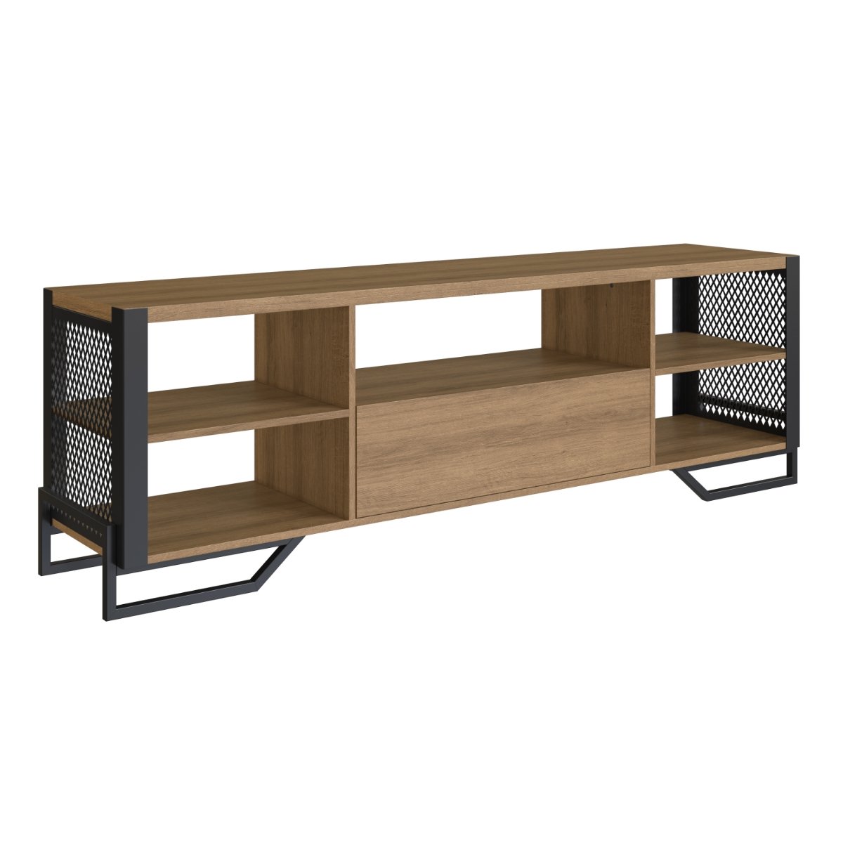 Rack Industrial com Gaveta e Estrutura em Metal Mel