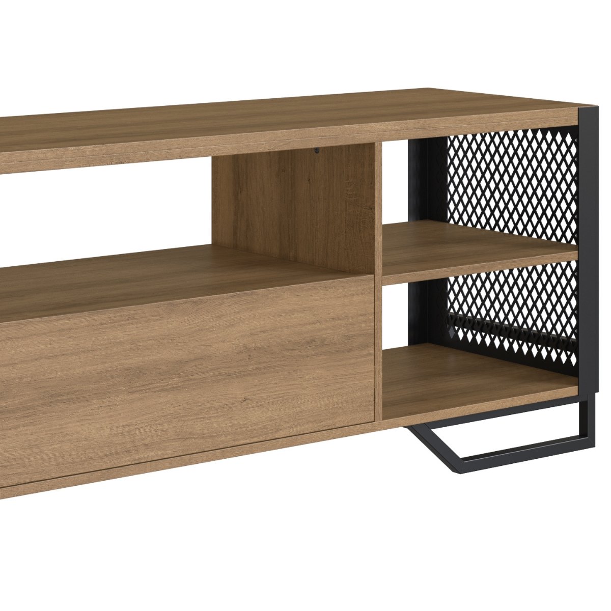 Rack Industrial com Gaveta e Estrutura em Metal Mel