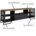 Rack Industrial com Gaveta e Estrutura em Metal Preto