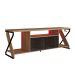 Rack para TV 60 Polegadas Industrial Gamer com RGB 2 Portas  Preto/Mel