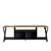 Rack para TV 60 Polegadas Industrial Gamer com RGB 2 Portas  Preto/Preto/Mel