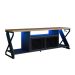 Rack para TV 60 Polegadas Industrial Gamer com RGB 2 Portas  Preto/Preto/Mel