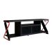 Rack para TV 60 Polegadas Industrial Gamer com RGB 2 Portas  Vermelho/Preto